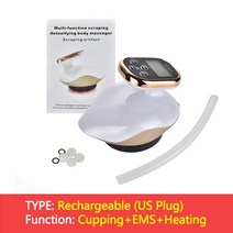 셀룰라이트 탄력 기기 홈케어 마사지 볼륨앤쉐이프 전기 부항 마사지 기계 진공 흡입 컵 EMS Ventosas 셀룰, 04 Rechargeable US