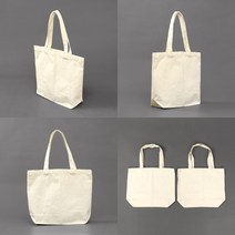 라온지니 무지 에코백 2P세트 38X32CM 베이지 에코백DIY 에코백만들기 커스텀에코백