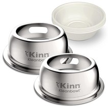 Kinn Kleanbowl 일회용 개 사료 그릇 473.2ml(16온스) (50개 팩) - 프레임 시스템 리필 퇴비화 가능한 고양이 반려동물 먹이를 위한 누출 방지 424706, 32 oz (4 cups), Frames (2 Pack)