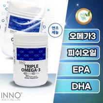 이노헬스앤케어 트리플 오메가3 피쉬오일 EPA DHA 엔조제놀 180캡슐 약6개월분, 6통(1080캡슐)