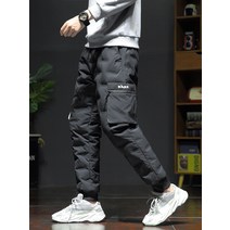 방한바지 거위털 오리털 구스다운 덕 캠핑 겨울 배달 80% 화이트 된 두꺼운 따뜻한 바지