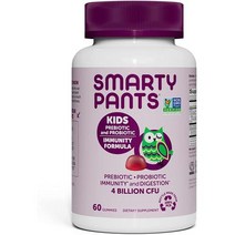 여성질유산균 다이어트 여성 질건강 변비 임산부유산균 SmartyPants Kids 프로바이오틱 Immunity Gummies 편안함 프리바이오틱스 프로바이오틱스 딸기 크림 맛 60, 키즈 프로바이오틱 포뮬러 - 포도