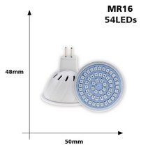 수경 재배 스마트팜 보온재 영양제 콩나물 시루풀스펙트럼 LED 식물 성장 전구 E27 MR16 GU10 220V 피토램, 08 MR16 54leds 220V