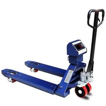 중량측정 유압 리프트 자키 핸드자키 저울 저상 물류, 1톤 폭 69cm(블루하이 인쇄기능탑재)