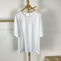 쏘시크 오버핏 남자 U넥 스판 반팔 티셔츠