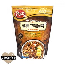 MY 동서 포스트 골든그래놀라 크런치 크랜베리아몬드 카카오호두 블루베리 그래놀라 씨리얼 즉석식품 자취생 간편식품 누룽지, 아몬드빈