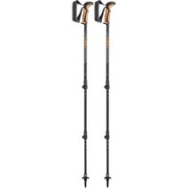 LEKI Khumbu AS 등산스틱 폴, Dark Anthracite-Orange-Black, 110 - 145 cm