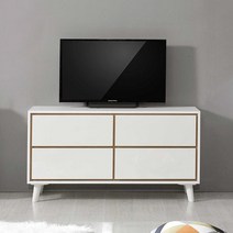 MN 전면고광택 1200 2단거실장 TV다이, 화이트