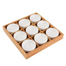샤브샤브 야채 나눔 식판 우드 분할 플레이트 나무 트레이 구절판 쟁반 격자 브런치 냄비, 구궁격-9칸통발(순백)