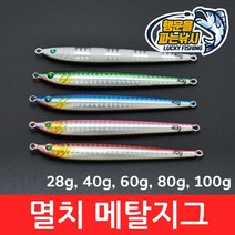 (행운을파는낚시) 멸치 메탈 지그(28g 40g 60g 80g 100g) 메탈지그 농어 삼치 우럭 배스 방파제 선상낚시, 03. MMG-블루(60g)