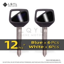 12Pcs 오토바이 열쇠 교체 혼다 CBR600RR F5 CB400 VTEC 1 2 3 4 Th CB1300 호넷 600 CBR 900 929 954 1000, CHINA_6White 6Blue