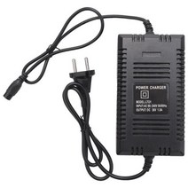 36V 1.8A 납산 배터리 충전기 휠체어 골프 카트 전기 자전거 스쿠터 전원 어댑터 EU 플러그, 레드/ 블랙