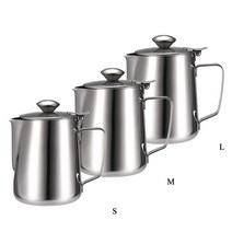 스팀피쳐 밀크저그 뚜껑 주전자 우유 저그 밀크 스팀 피처 피쳐 라떼 아트, L  1000ml