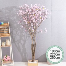 실내인테리어 인조나무 123종 / 플트 조화나무 C, C12.라인-벚꽃나무 220cmK-핑크/사방형, 1개