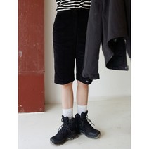 블랙 코듀로이 버뮤다 팬츠 (322925HY15)