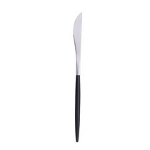 숟가락 젓가락 세트 블랙 은 제품 포크 나이프 황금 칼 사막 스푼 금속 샐러드 주방 용품, [06] 1pc dinner knife