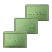 맨즈랄라 올인원 그린 쿨링 샤워바 - 더위를 날리는 쿨링 퍼퓸 샤워 향수 비누, 120g, 3개