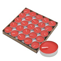 티라이트초 50입 레드 2시간 캔들 미니 양초, 단품