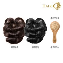 [KT알파쇼핑](3초 동안 헤어) 제시카헤어큐 100%수제 인모 정수리 가발 세트, 자연갈색_수량_상세페이지참조, 자연갈색