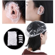 일회용 염색 비닐 헤어 귀덮개 이어캡 헤어캡 100p, 이어캡 100매(투명), 본상품선택