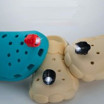 (해외) 헤드라이트 크록스 참 파츠 신발 조명 캠핑용 전등 야간 산책 2pcs, 그린