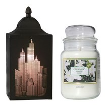 메트로 중 캔들워머 페탈리캔들 라지자 세트(전구 포함), 메트로 중 블랙+페탈리-자스민