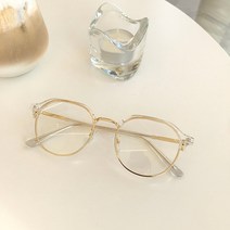 남여공용 오버사이즈 반무테 안경 반테 유니크 하금테 투명 안경테