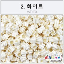 쑥쑥블럭 툭툭 디폼블럭 10mm 300개 리필 벌크 패키지 27색상 나노블럭, 02.흰색