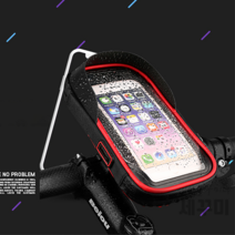 배달 대행 거치대 오토바이 자전거 방수 덮개 스마트폰 케이스 터치 바이크, 핸들고정, 랜덤 발송 (블랙 블루 레드)