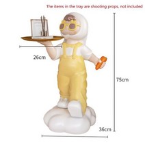 조형물 장식 카페 마당 인테리어 호텔 북유럽 거실 바니걸 동상 트레이 홈 크리에이티브 코너 테이블 대형 방, 75 cm