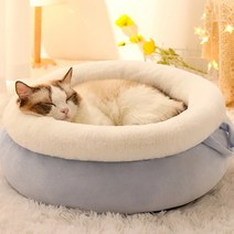 퍼플펫 항아리방석 고양이 마약방석 강아지 도넛방석 애완동물하우스 파워쿠션 극세사, 핑크