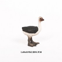 2023토끼 시뮬레이션 조류 모델 터키 플라밍고 앵무새 올빼미 바다 독수리 타조 PVC 액션 피규어 인형 장난감, [30] Little ostrich