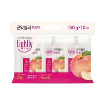 청정원 달달구리 라이틀리 곤약젤리 복숭아 간편식 쫀득쫀득 야식 150g 10개입 어른 회사간식, 4세트