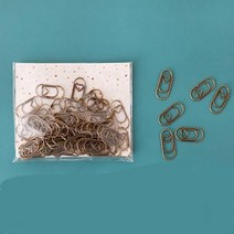 투투 50 개가방 미니 하트 골드 로즈 컬러 클립 북마크 바인더 오피스 액세서리 종이 패치 워크 H0481, brown heart