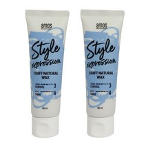 아모스 스타일 익스프레션 크래프트 내추럴 왁스 2개, 80ml