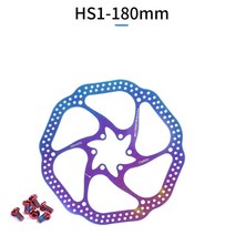 자전거부품JEDERLO-6 볼트 120mm 자전거 디스크 브레이크 로터 MTB 용 다채로운 카세트 패드, HS 180mm, 1개