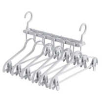 멀티 상의바지 옷걸이 6단, 화이트, 1개
