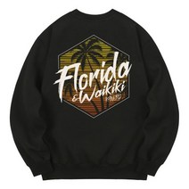 남자 여자 맨투맨 스웨트 셔츠 칸6312 KMB0058 썸머 기모 - 블랙