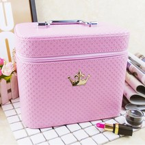 더자카 스타일리쉬 크라운 뷰티파우치 M, 핑크, 1개