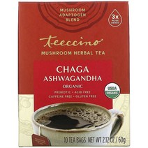 티치노 머쉬룸 허벌 티 차가버섯 아슈와간다 10개입, 60g, 1개