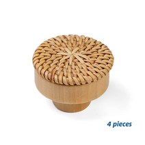 모티스락 문손잡이교체 문고리부엌 캐비닛 나무 손잡이 너도밤나무 서랍 옷장 가구 문 찬장 하드웨어, [06] yellow4pack