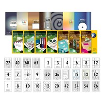 폼텍 프린텍 라벨 모음 우편 바코드 물류 인덱스 용지 라벨지, 1개, A-17. V3230/14칸/100매
