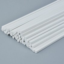 모형 제작용 ABS 플라스틱 스틱 막대 미니어처 건축 자재 키트 사각형 5 개, 1x1x500mm