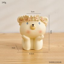 꽃화분 화분 다육이화분북유럽 스타일 화분 귀여운 소녀 장식 다육 식물 선인장 홈 데코 선물, 11 Bear