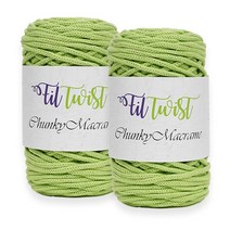 쎄비 필 트위스트 청키 마크라메 사계절 소품실 250g x 2p, 14 라임