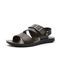 엘칸토 마쯔 남성 소가죽 더블 스트랩 샌들 2.2cm LCMW68M326