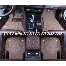 바이오카매트 트렁크 매트 BMW 3 시리즈 F30 318 320 328 20132018 바닥 풋 카펫 자동차 스텝 자수 가죽 와이어 코일 2 레이어, 2.GRAY