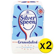 [영국발송] 2팩 Silver Spoon 실버스푼 Granulated Sugar 그래뉼레이티드 슈가 1kg, 2개