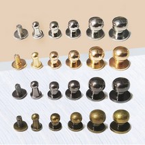 솔트레지 솔트리지 나사 4 5 6 8mm 4color [가죽공예 부자재 단, 6mm 골드