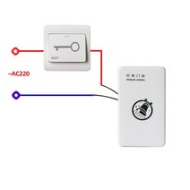 차밍 도어벨 호텔 가정용 유선 전기 초인종 기계식 AC 220V 표면 벽 장착, 01 BELL WITH SWITCH